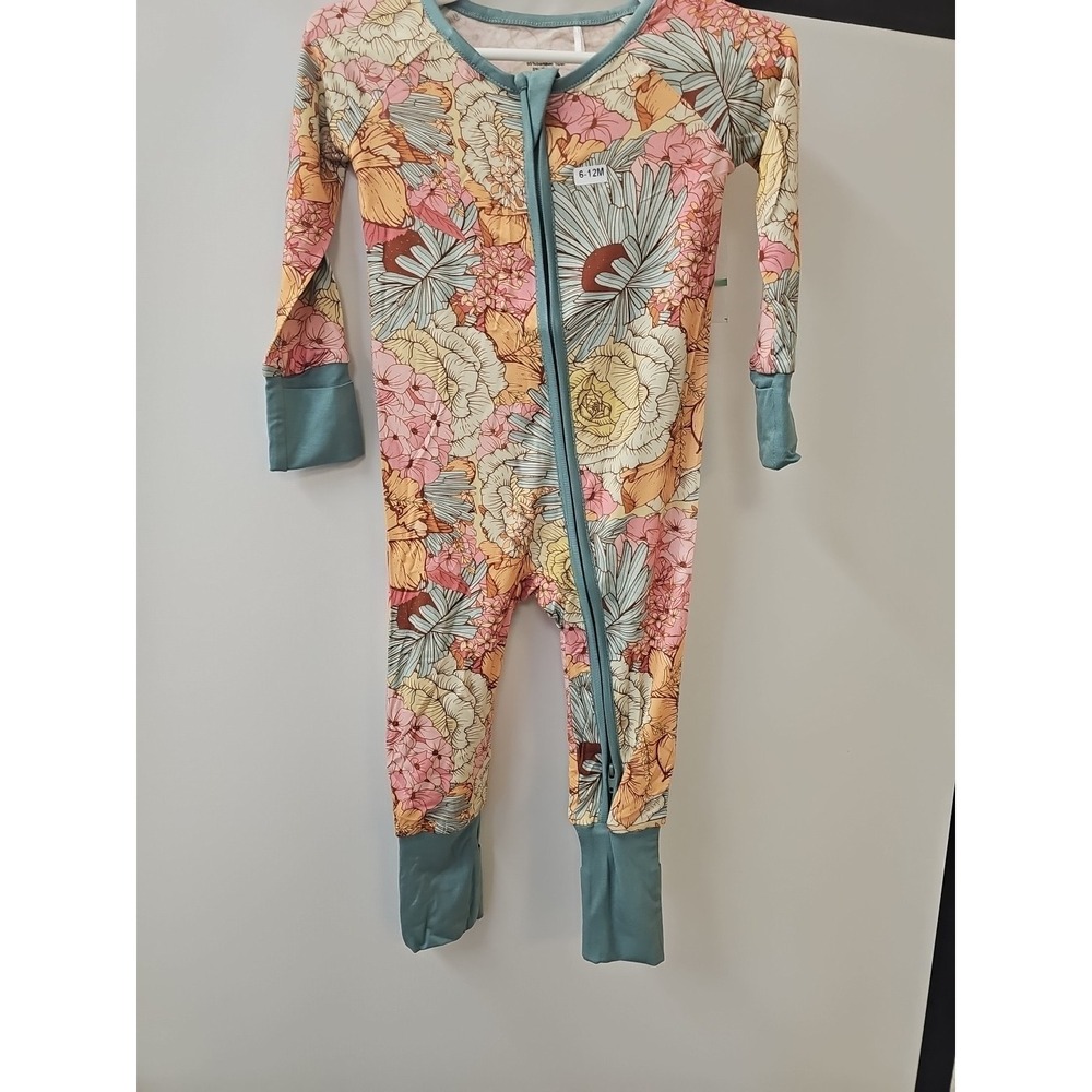 Zippy Floral Teal, Pink, Orange 6 To 12 Months